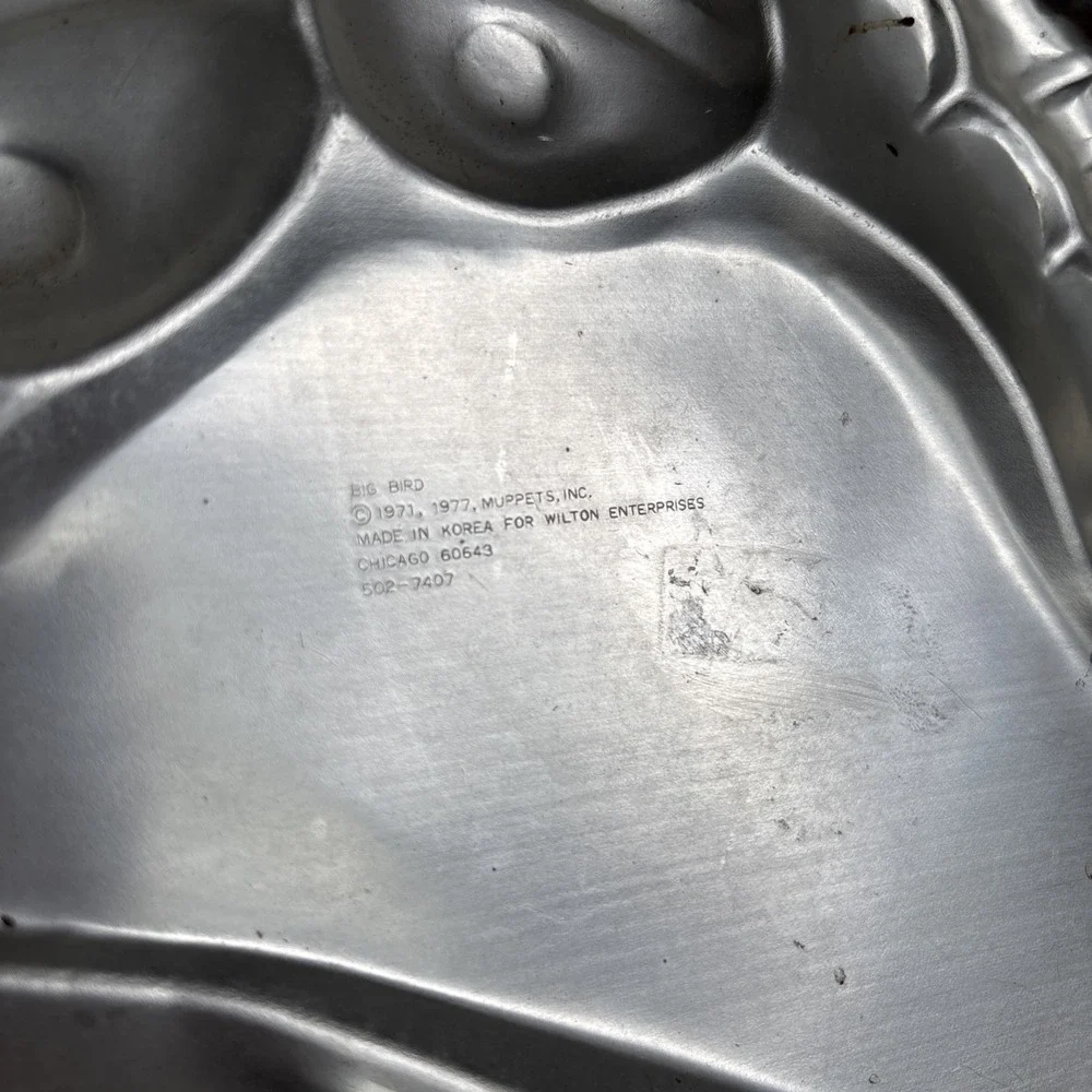 Vintage 1977 Wilton Muppets BIG BIRD Aluminum Cake Pan MoldVGUCSesame Street